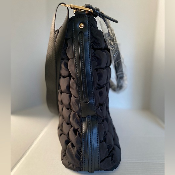 NWT Saint + Sofia The Darcey Puff  Quilted Shoulder Tote Bag Black - Picture 8 of 12